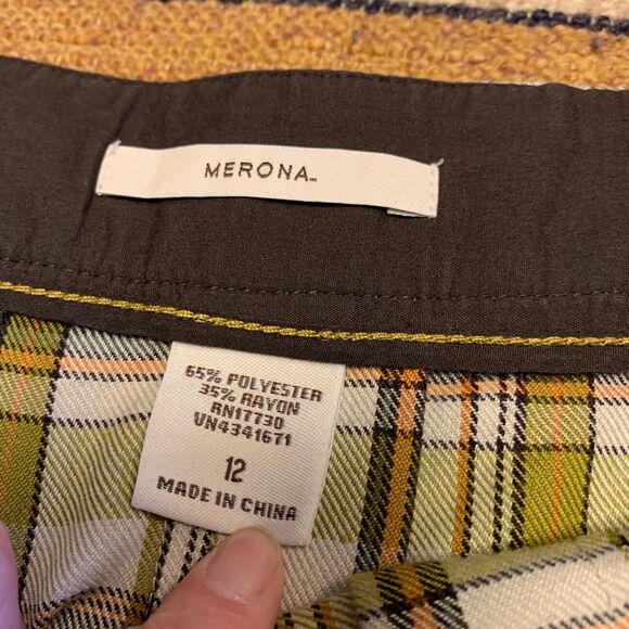 Vintage Merona Skirt 90s Y2K Schoolgirl Preppy Pleated Sz 12 Mini Short Clueless - Picture 3 of 4